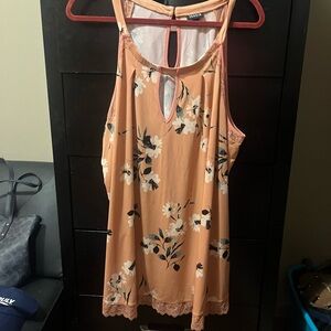 Torrid Peach Lace-Trim Top